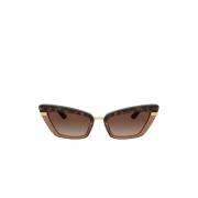 Dolce & Gabbana Cat-Eye Solglasögon med Degraded Linser Brown, Dam