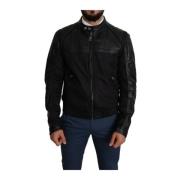 Dolce & Gabbana Blackylon Full Zip Herr Bomberjacka Black, Herr