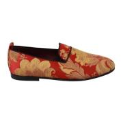 Dolce & Gabbana Utsökt Italienskt Hantverk: Brokad Loafers Pink, Herr