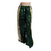 Dolce & Gabbana Underbara Paljettbyxor med Sidenfoder Green, Dam