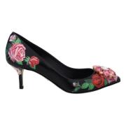 Dolce & Gabbana Blommig Kristallklack Pumps Black, Dam