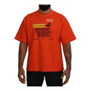 Dolce & Gabbana Orange Logotyp T-shirt med korta ärmar Orange, Herr