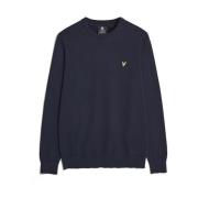 Lyle & Scott Klassisk Crew Neck Sweatshirt Blue, Herr