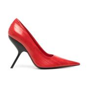 Salvatore Ferragamo Röda Läderpumps med 105mm Klack Red, Dam