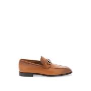 Salvatore Ferragamo Läder Penny Loafers med Gancini-detalj Brown, Herr