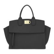 Salvatore Ferragamo Nero Studio Soft Väska Black, Dam