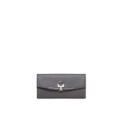 Salvatore Ferragamo Hamrat Kalvskinn Continental Plånbok Gray, Dam