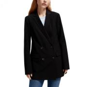 Scotch & Soda Sartorial Dubbelknäppt Blazer Black, Dam