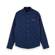 Scotch & Soda Elegant Casual Fickskjorta Blue, Herr