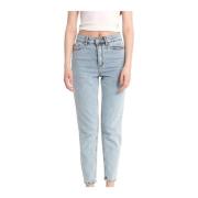 Catwalk Basic Jeans Hög Midja - D83607 Blue, Dam