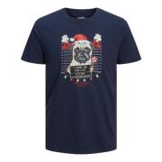 Jack & Jones Jorchristmas mugshot tee ss c.n xmas - 12221440 Blue, Her...