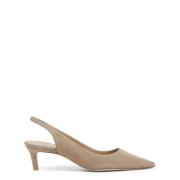 Stuart Weitzman Höj din look med Stuart 50 Slingback Pump Beige, Dam