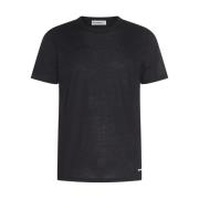 Jil Sander Svart Bomull Logo T-shirt Black, Herr