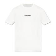 Jil Sander Bomullst-shirt med logotyp Beige, Herr