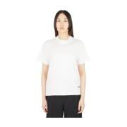 Jil Sander Lyxig Blandning T-Shirt Trio White, Dam