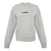 Jil Sander Grå Sweatshirt med Tidlös Estetik och Sportig Design Gray, ...