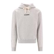 Jil Sander Grå Bomullsöversize Sweatshirt Aw23 Gray, Herr