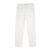 Closed Dubbel midjeband denim raka jeans White, Dam