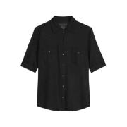 Majestic Filatures Short Sleeve Shirts Black, Dam