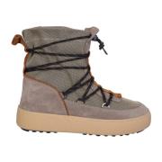 Moon Boot Beige Sportiga Ankelboots med Dragsko Beige, Herr