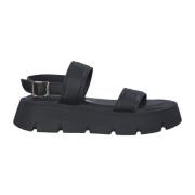 Tamaris Stiliga platta sandaler Black, Dam