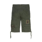 Aeronautica Militare Pilotstil Bomullsshorts Green, Herr