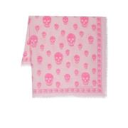 Alexander McQueen Rosa Skull-print Ullsjal Pink, Dam