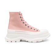 Alexander McQueen Rosa Tread Slick Ankelboots Pink, Dam