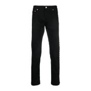 Alexander McQueen Svarta Skinny Jeans med Mellanhög Midja Black, Herr