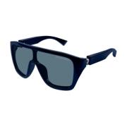 Alexander McQueen Am0430S Floating Skull Solglasögon Blue, Unisex