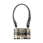 Alexander McQueen Tweed Flap Handväska Multicolor, Dam