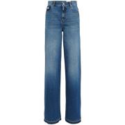 Alexander McQueen Blå Jeans med 3,5 cm Klack Blue, Dam