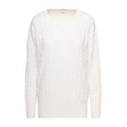 Allude Round-neck Knitwear White, Dam