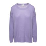 Allude Round-neck Knitwear Purple, Dam