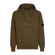 C.P. Company Grön Bomullsfleece Hoodie med Känguruficka Green, Herr