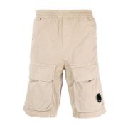 C.p. Company Snygga Bermuda Cargo Shorts för Män Beige, Herr