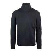 C.p. Company Svarta Sweaters med Lens Detalj Black, Herr