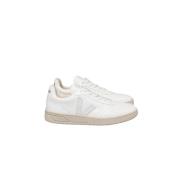 Veja Vita lädersneakers med sportig design White, Dam