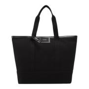 Axel Arigato Logo Canvas Shopper Black, Dam