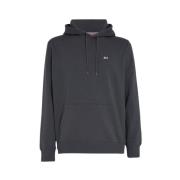 Tommy Jeans Klassisk Fleece Flag Patch Hoody Gray, Herr