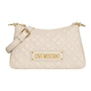 Love Moschino Elegant Axelväska med Justerbar Rem Beige, Dam