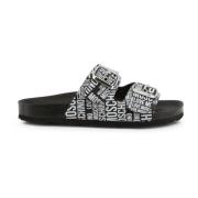 Love Moschino Lädersliders för Kvinnor - V?r/Sommar Kollektion Black, ...