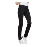 MAC Snygga Straight-Leg Jeans i Svart Black, Dam