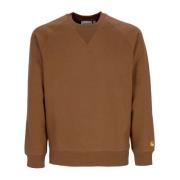 Carhartt Wip Chase Sweatshirt i Tamarind/Guld Brown, Herr