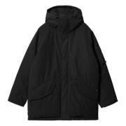 Carhartt Wip Svart Vattentät Parka med Justerbar Passform Black, Herr