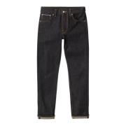 Nudie Jeans Slim-Fit Tapered Leg Denim Jeans Blue, Herr