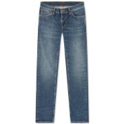 Nudie Jeans Slim Fit Låg Midja Stretch Denim Jeans Blue, Herr