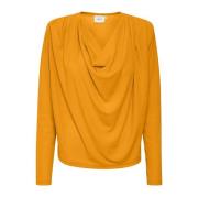 Gestuz Draperad Uminagz Blus Orange, Dam