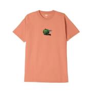 Obey Klassisk Apple Worm Tee Orange, Herr