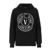 Versace Jeans Couture Svart bomullssweatshirt Black, Dam